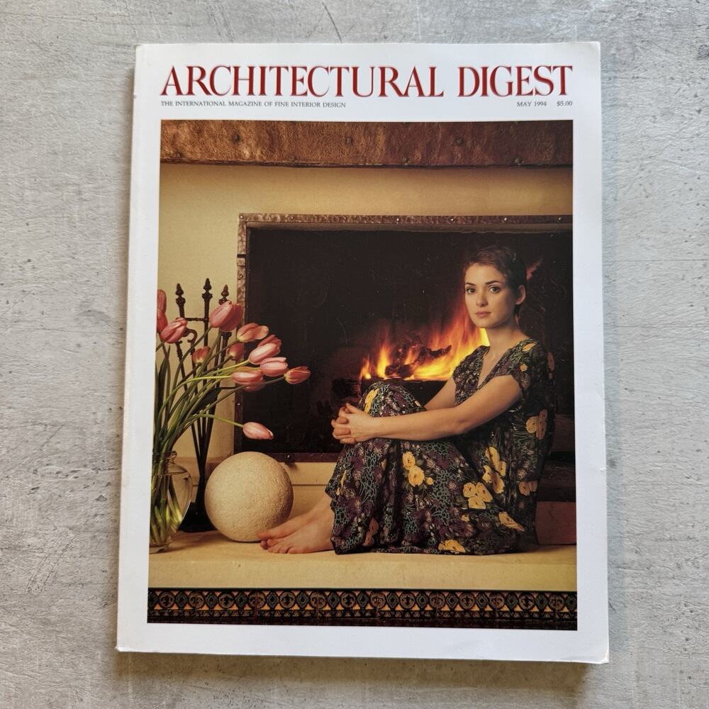 1994 MAY Architectural Digest Magazine WINONA RYDER Cover Maya Angelou Inside